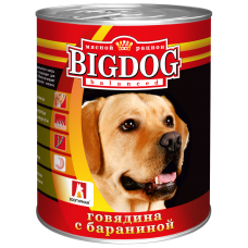 Зоогурман "BIG DOG" Говядина с бараниной ж/б 850гр