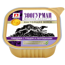 Зоогурман Говядина с рубцом и потрошками д/с ламистер 300гр