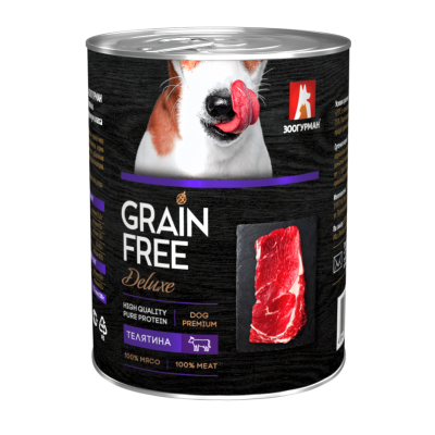 Зоогурман "GRAIN FREE" Телятина д/с ж/б 350гр