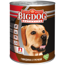Зоогурман "BIG DOG" Говядина с гречкой ж/б 850гр