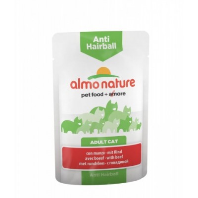 Almo Nature Паучи с говядиной для вывода шерсти у кошек (Holistic - Anti-Hairball - with Beef) 5292, 0,07 кг