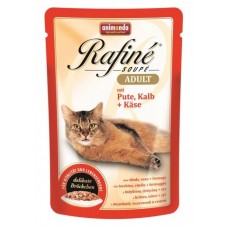 Animonda Паучи для кошек с индейкой, телятиной и сыром (Rafine Soupe Adult) 83480, 0,1 кг