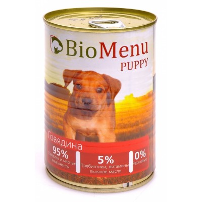 BioMenu PUPPY Консервы д/ЩЕНКОВ Говядина 95%-МЯСО 100гр*24