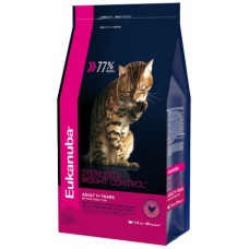 Eukanuba Для кастрированных и склонных к ожирению кошек с курицей (Adult Sterilized/Weight Control) 10144220, 10 кг