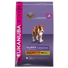 Eukanuba Для щенков средних пород с курицей (Puppy & Junior Medium breed) 10137711, 3 кг