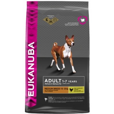 Eukanuba Для взрослых собак средних пород с курицей (Adult Medium breed)10137716, 15 кг