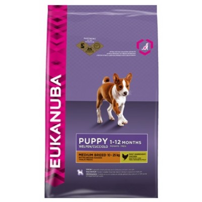 Eukanuba Для щенков средних пород с курицей (Puppy & Junior Medium breed) 10137713, 15 кг