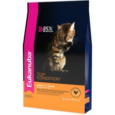 Eukanuba Для взрослых кошек с курицей (Adult Top Condition) 10144221, 10 кг