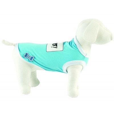 Ferribiella одежда Футболка "Woof!" (голубой) на длину 15 см (T-SHIRT WOOF AZZU) ABF193/15-AZ | T-SHIRT WOOF AZZU, 0,25 кг