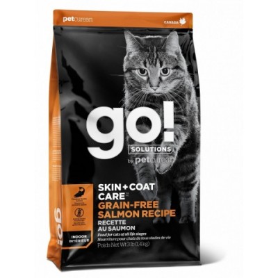 GO! new Беззерновой для Котят и Кошек с Лососем (GO! SKIN + COAT Grain Free Salmon Recipe CF 30/14) 30/14, 3,63 кг