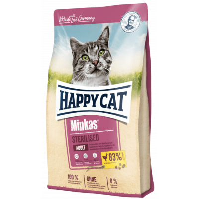 Happy Cat Эдалт Минкас Стерилизат с птицей 1,5 кг