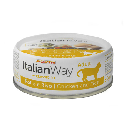 Italian Way Консервы Консервы для кошек с курицей и рисом (ITALIAN WAY WET CAT CHICKEN/RICE) UITWA02192, 0,08 кг