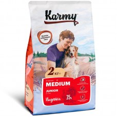 KARMY 7035/5161 сух. Медиум Юниор д/щенков средних пород Индейка 2кг *6
