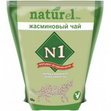 N1 Комкующийся наполнитель Naturel "Жасминовый чай" на 4,5л, 1,81 кг