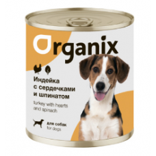 Organix консервы Консервы для собак Индейка с сердечками и шпинатом 22ел16, 0,4 кг
