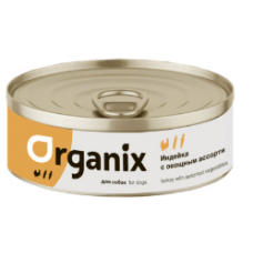 Organix консервы Консервы для собак Индейка с овощным ассорти 22ел16, 0,1 кг
