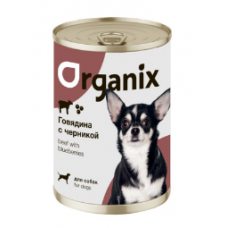 Organix консервы Консервы для собак Заливное из говядины с черникой 22ел16, 0,75 кг