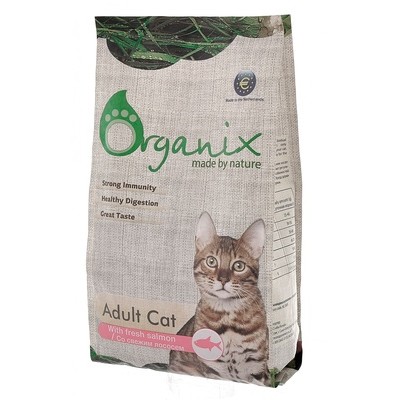 Organix сухой корм Для кошек с чувствительной кожей: свежий лосось (Adult Cat Fresh Salmon) | Adult Cat Salmon, 7,5 кг