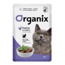 Organix паучи Паучи для стерилизованных кошек курица в соусе 35964, 0,085 кг