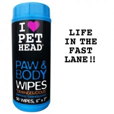 Pet Head Салфетки гипоаллергенные "Цитрусовый бум" для лап и тела, 50 шт. (PAW & BODY) PH10403 | PAW & BODY, 0,1 кг