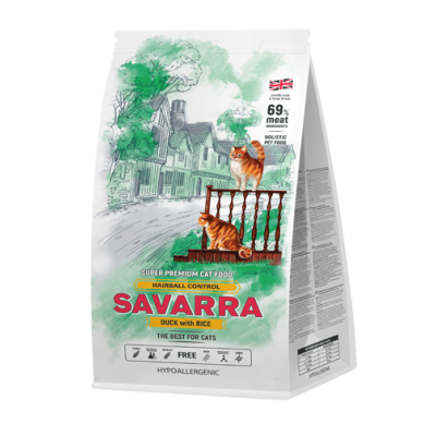 SAVARRA 5649140/421408 Adult Cat Hairball Сухой корм для/кошек Утка/рис 400гр*18