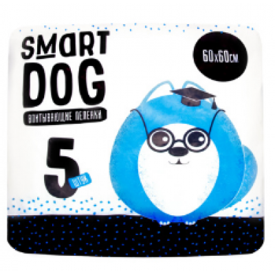 Smart Dog пелёнки Впитывающие пеленки для собак 60*60, 5 шт, 0,1 кг