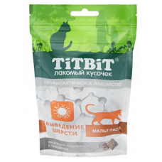 TiTBiT Хрустящие подушечки для кошек с говядиной для выведения шерсти 15421, 0,06 кг